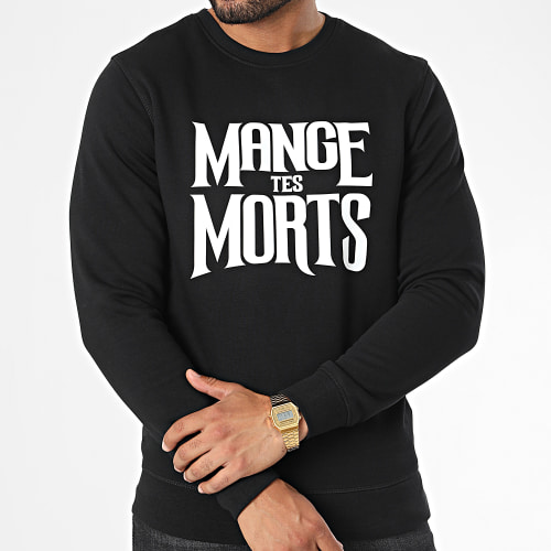 Sweat Crewneck Mange Tes Morts Noir Blanc