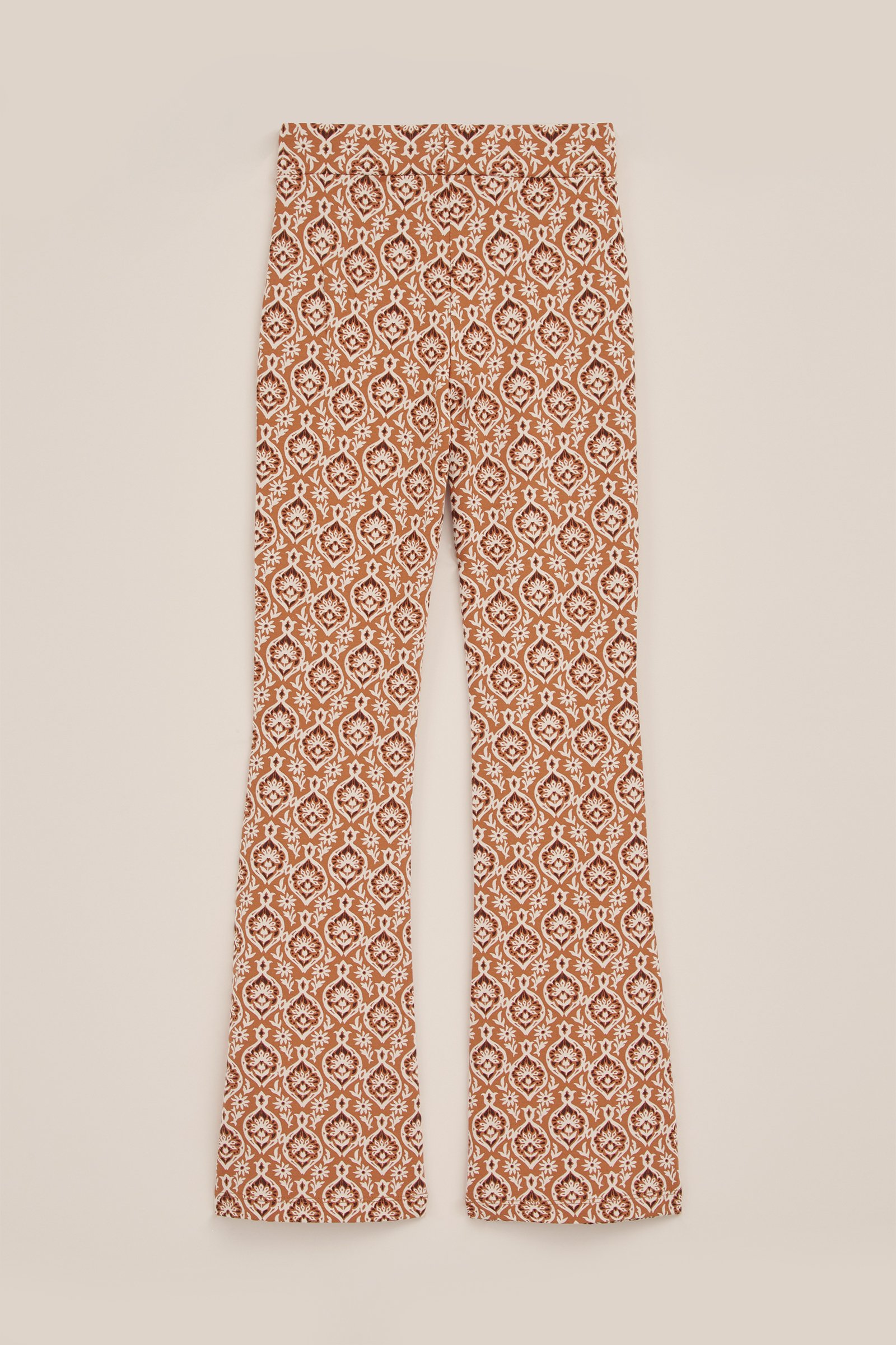 Meisjes flared legging met dessin WE Fashion Oranje