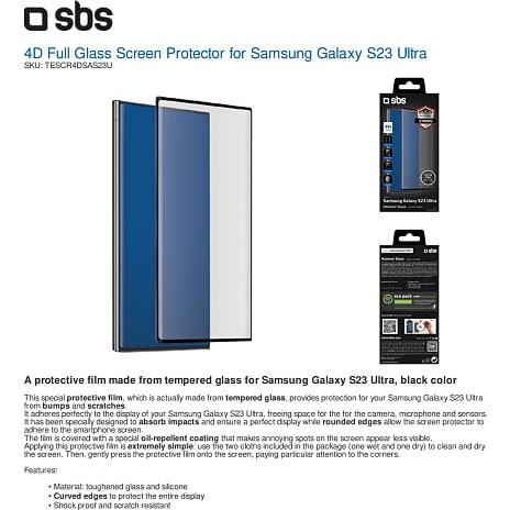 SBS skærmbeskyttelse Samsung Galaxy S23 Ultra