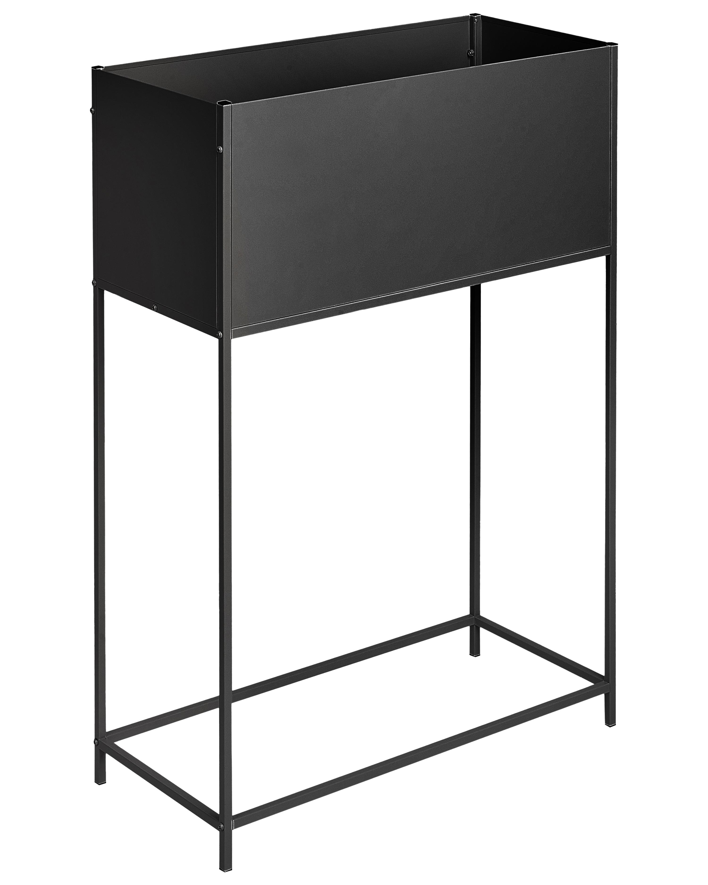 Verhoogde bloempot TAPIEN Metaal 70 cm Zwart