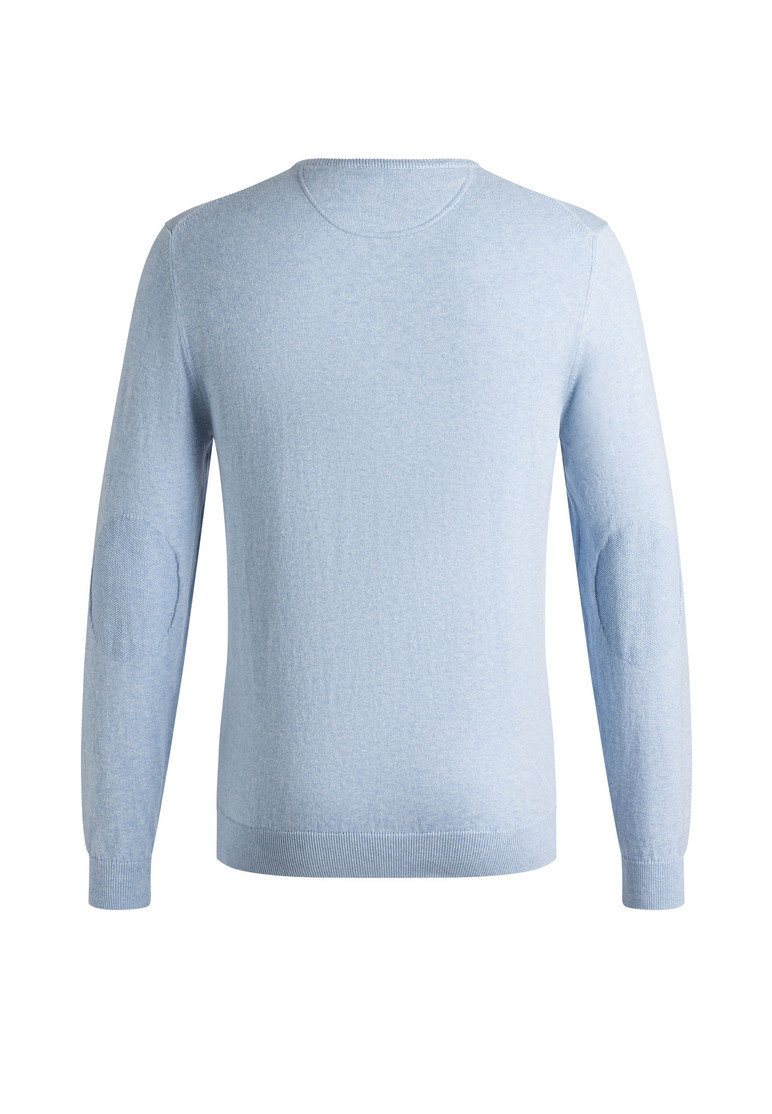 Round neck solid Blau