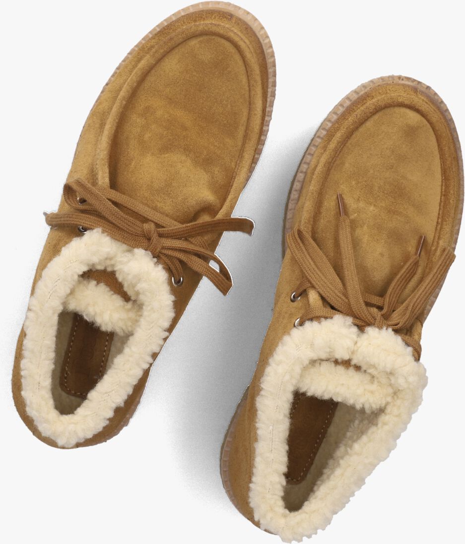 camel posa veterschoenen chukka shearling