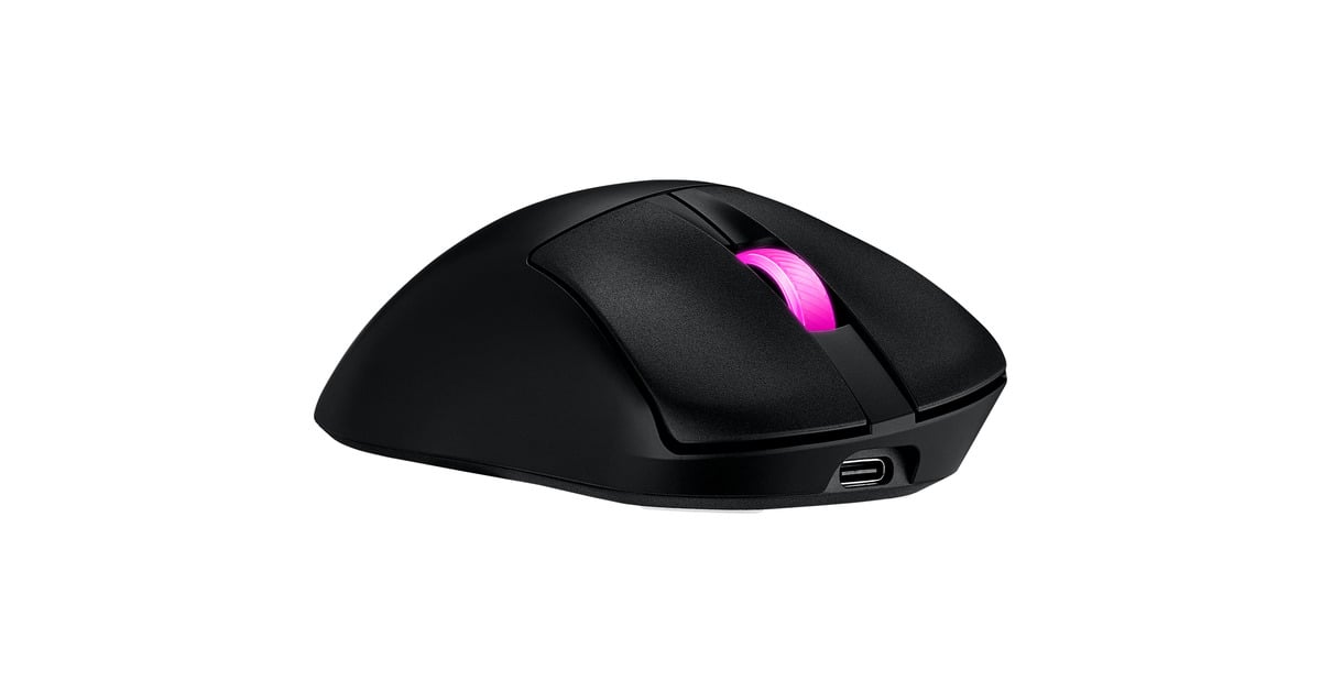 ASUSROG Keris II Origin Gaming Mouse  (Zwart, 42.000 dpi, RGB, USB, 2.4GHz, Bluetooth)