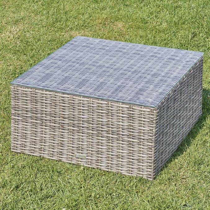 Table basse de jardin carrée MOORÉA Terre d'ombre