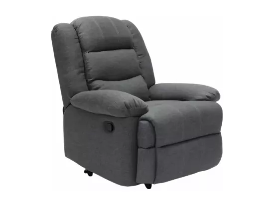 Fauteuil inclinable repose-pieds et roues en tissu design Centauro