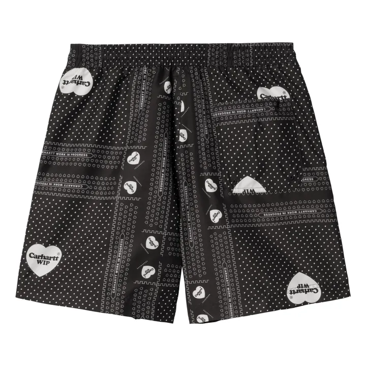 Carhartt WIP Short de Bain Slater Heart Bandana | Noir