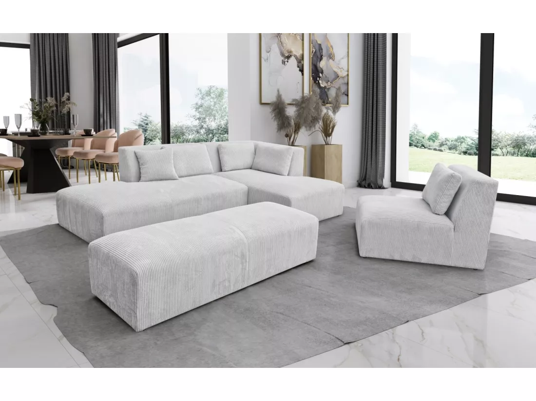 EVA XL gris modulable avec pouf