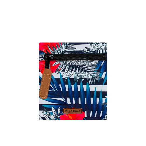 Pochette latérale Tropical bleu