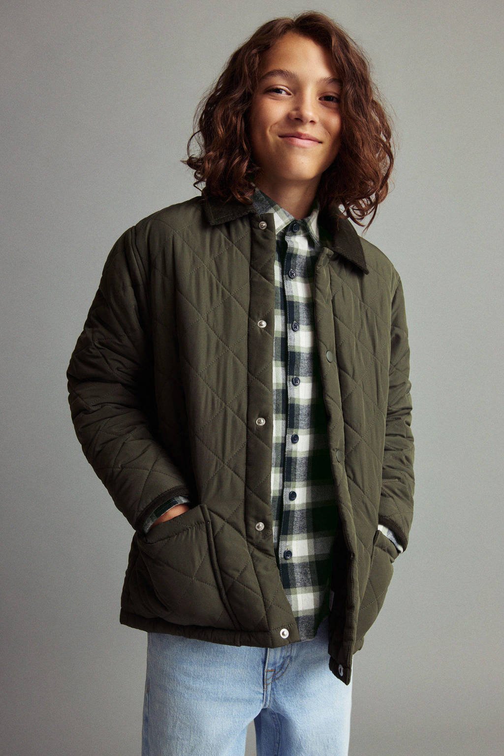 Mango Kids tussenjas groen