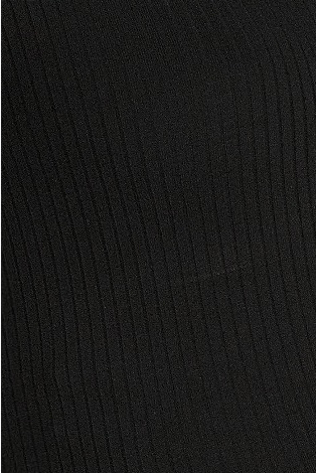 PIECES Maternity zwangerschapslongsleeve van katoen zwart