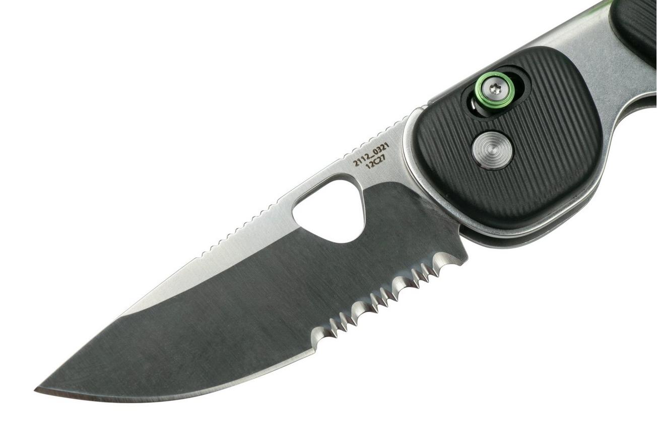 The James Brand The Redstone Black, Stainless Serrated KN118166-01 zakmes