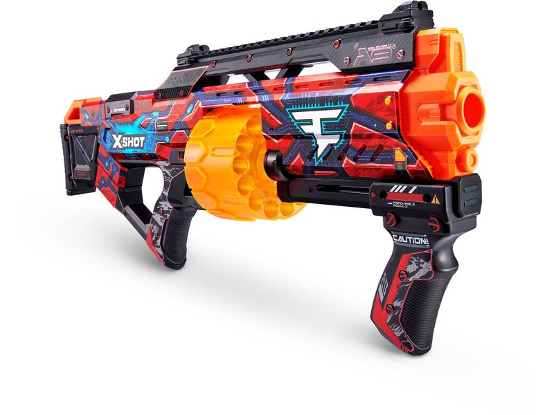 X-Shot X-Shot Skins Last Stand Faze mit 16 Darts Dart-Blaster mit Schaumstoff-Darts