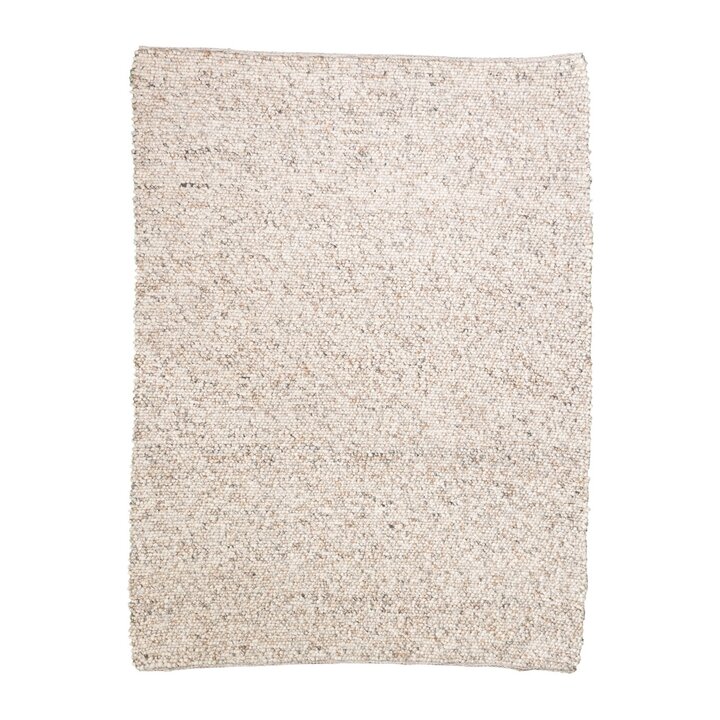 Wollen vloerkleed - Oliver Beige | Bolletjes vloerkleed