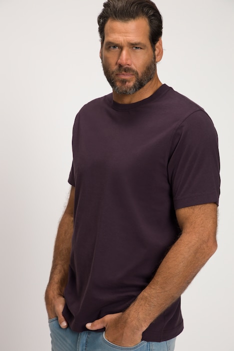 T-Shirt, Basic, Rundhals, gekämmte Baumwolle, bis 8XL