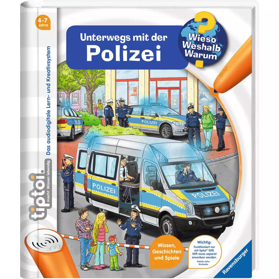 Ravensburger tiptoi® Wieso? Weshalb? Warum? 22: Unterwegs mit der Polizei