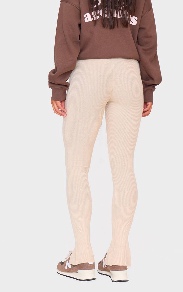 Avoine Pantalon Évasé En Maille À Ourlet Fendu
