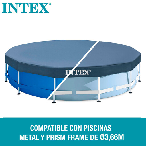 Capa para piscinas Intex Metal e Prism Frame de 366 cm acima do solo.