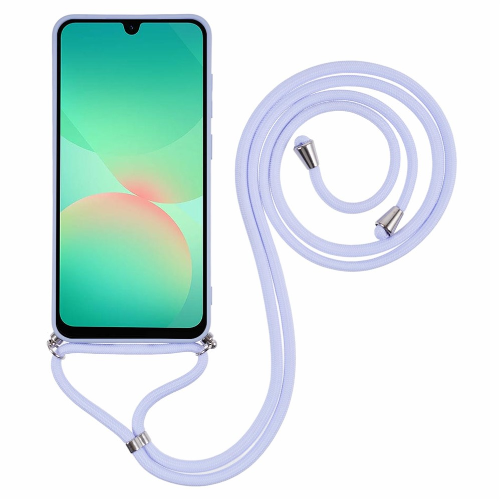 Samsung Galaxy A17 Necklace Gummi Case Hülle   Handykette (70cm) - Lila