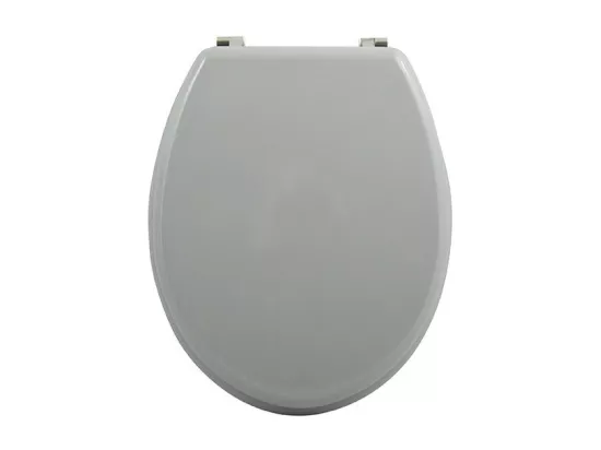 MSV Abattant WC MDF CLEO Gris - Charnières Inox