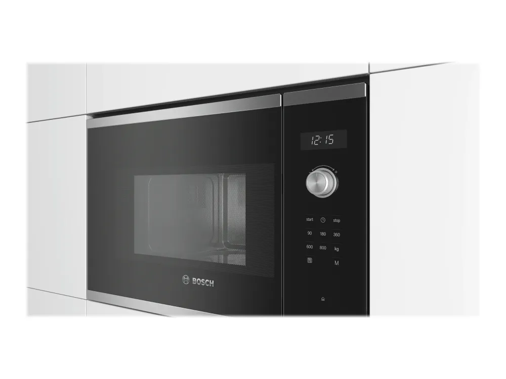 Bosch Serie | 6 BFL524MS0 - Mikrobølgeovn - til indbygning - 20 liter - 800 W - rustfrit stål