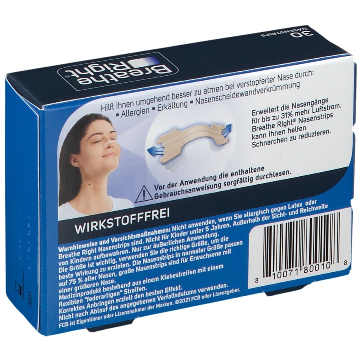 Besser Atmen Breathe Right Nasenpflaster Beige Normal