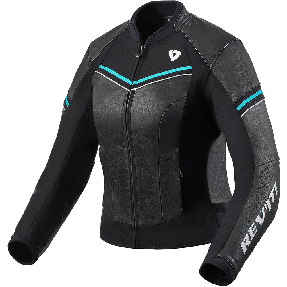 Rev'it - Blouson femme Median Ladies Noir / Turquoise