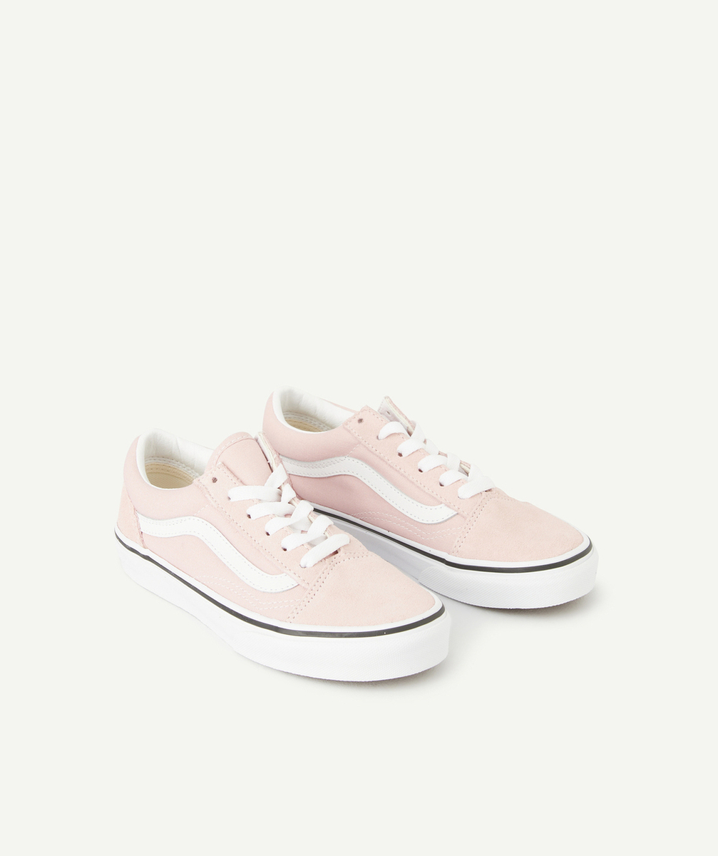 VANSBASKETS BASSES ENFANT ROSE ET BLANC OLD SKOOL