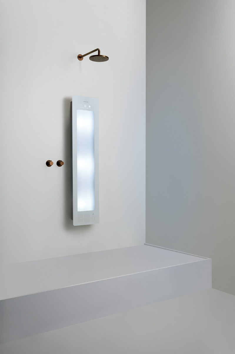 Sunshower Round One Medium White infraroodlamp 33x140x10cm opbouw