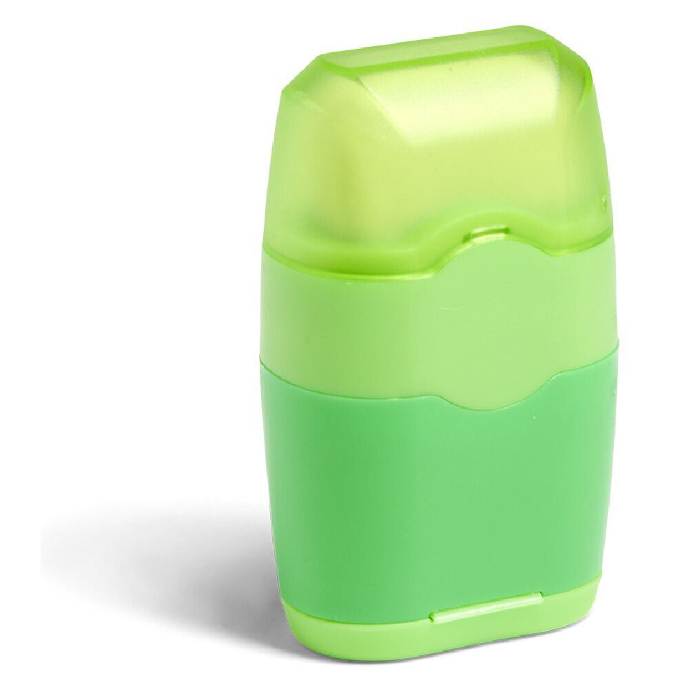 Taille crayon gomme 2en1 bleu ou vert