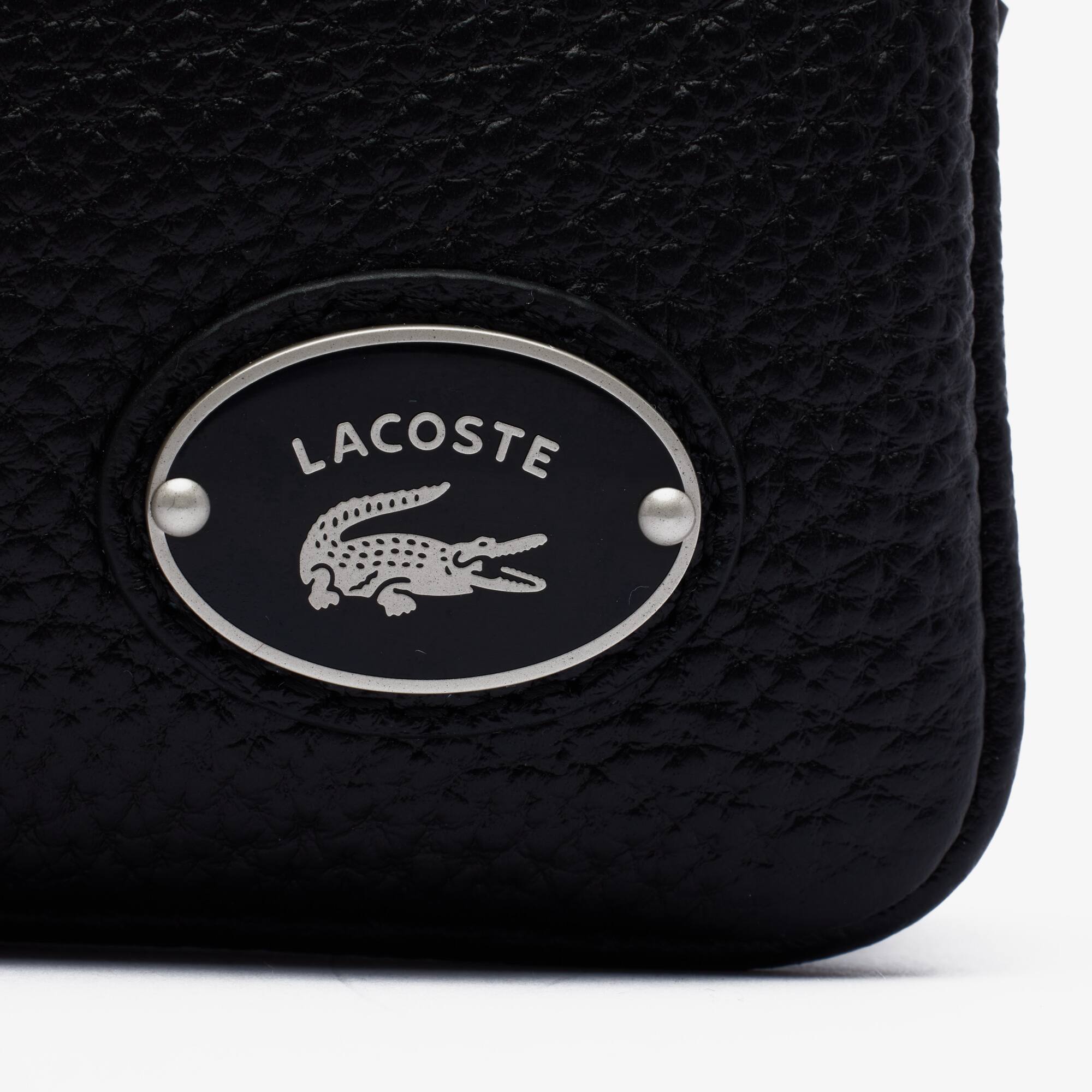 Origin Croc Handtasche aus Leder Crossbody Taschen - Schwarz - Lacoste - Damen