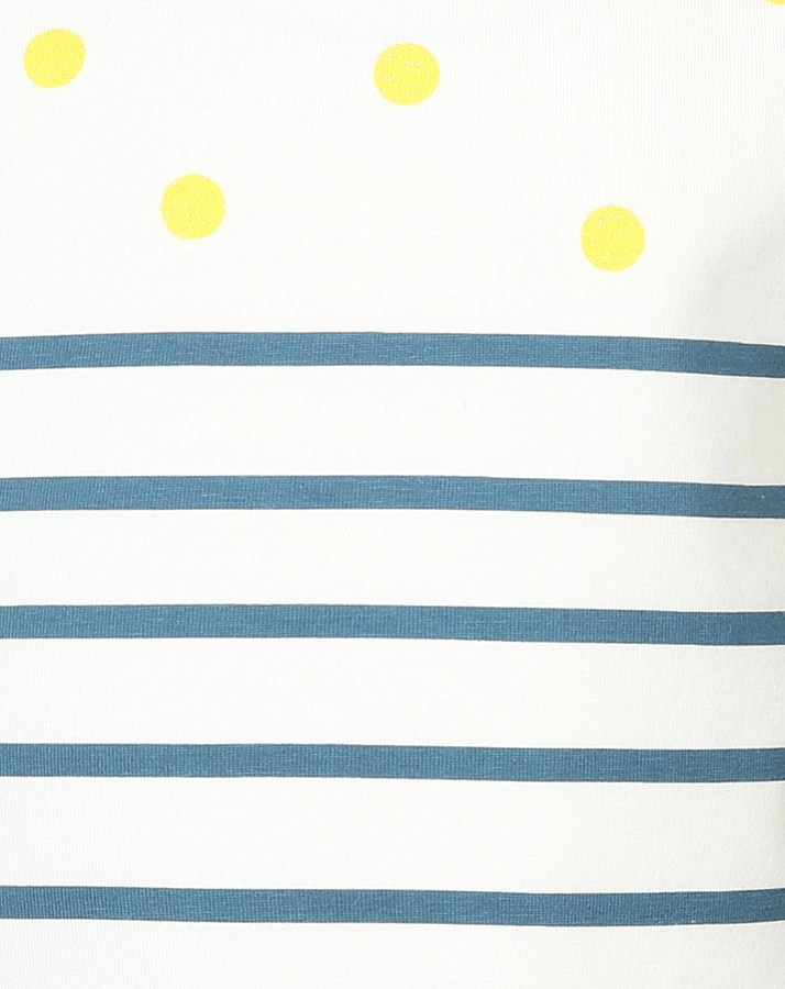 T-Shirt GLITTER DOTS in weiß/dunkelblau