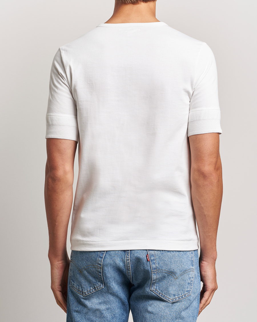 Merz b. Schwanen Short Sleeve Organic Cotton Henley White