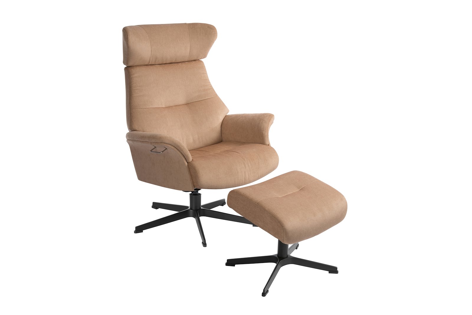 Air lenestol Tekstil Evita 1373-14 Salmon, standard svingfot sort alu. Skrog helkledd