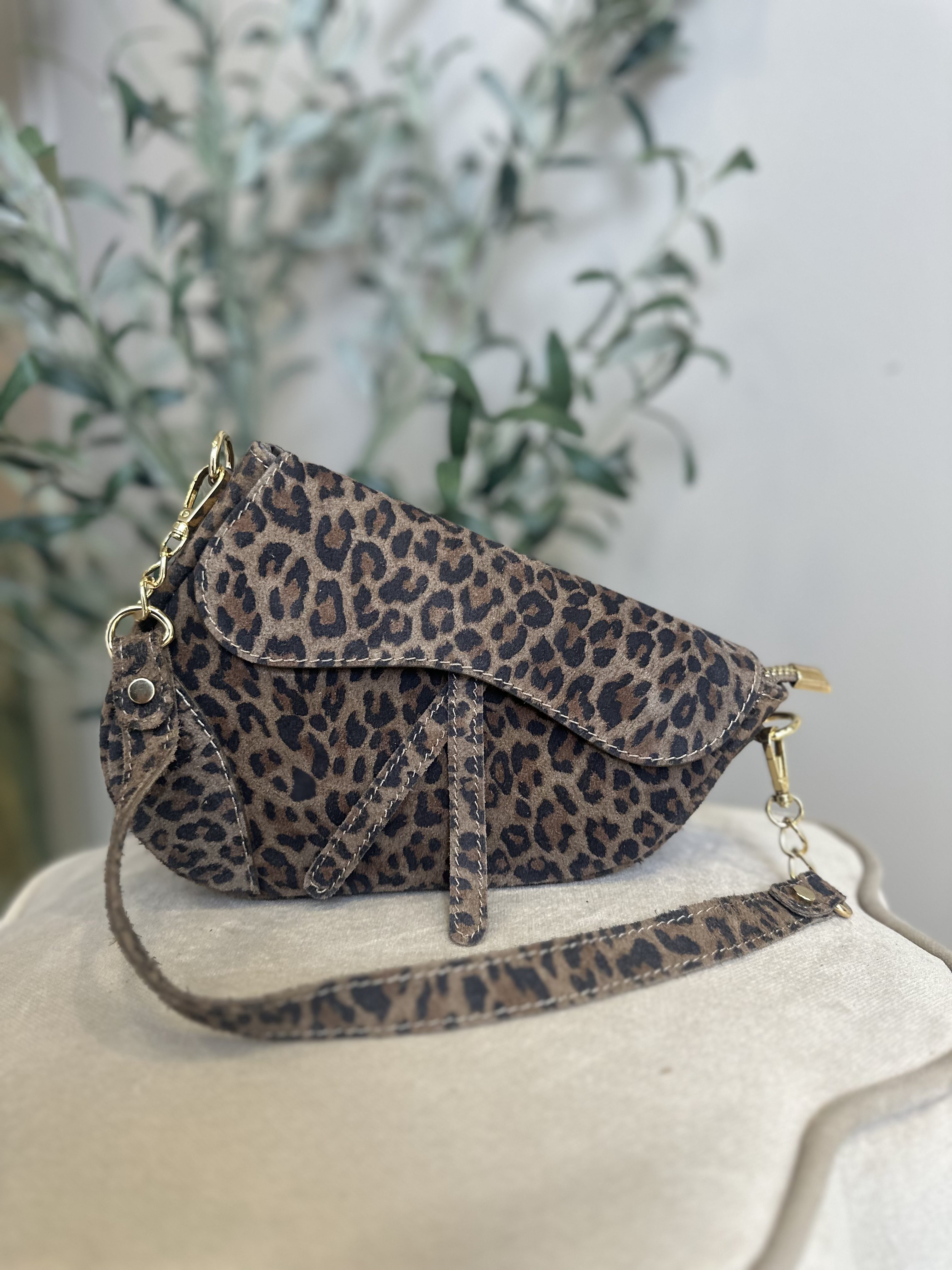 Gigi Bag - Suede Luipaard