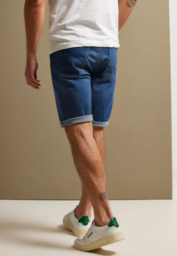 Regular Fit Jeansshorts - indigo blue wash