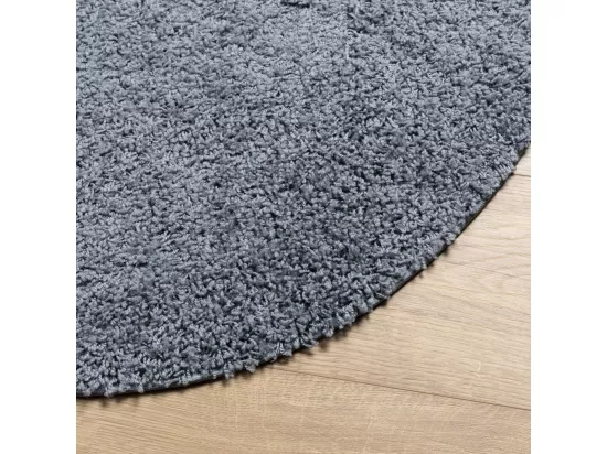 Tapis shaggy à poils longs moderne bleu ø 200 cm