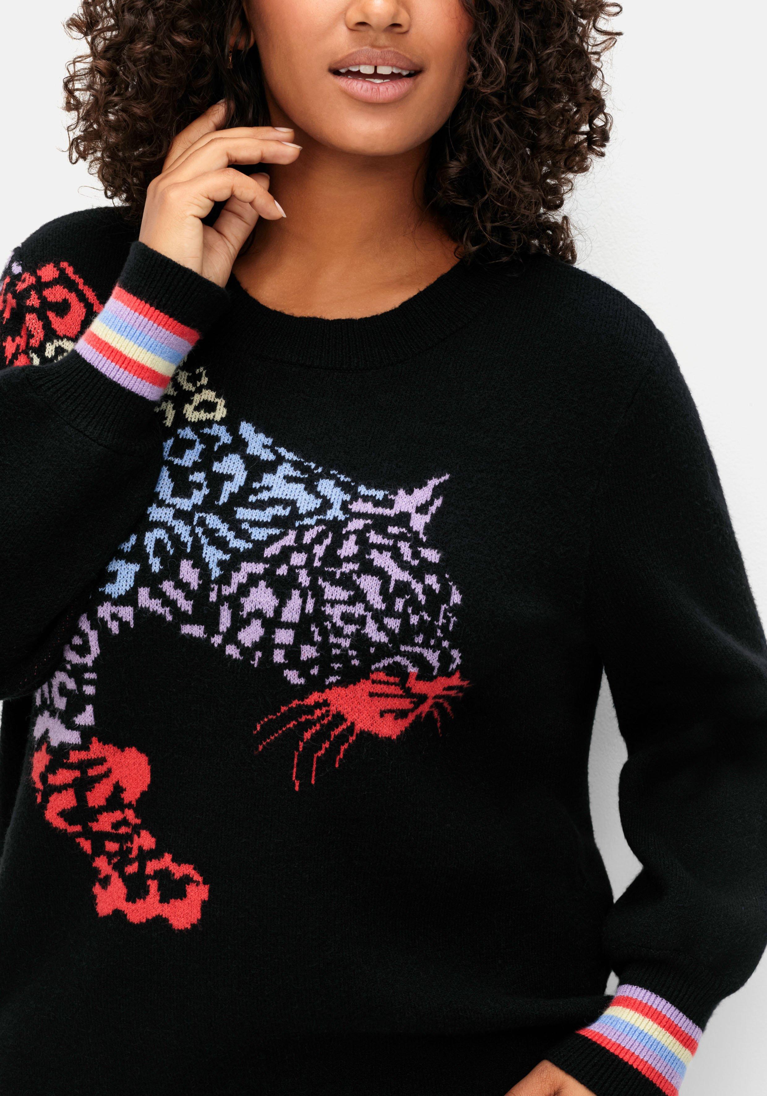 Pullover mit Animalmotiv und Ballonärmeln
