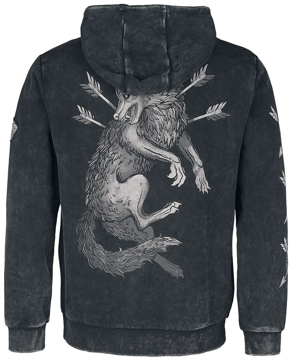 Sweat Zippé avec Masque Amovible | Black Premium by EMP Sweat-shirt zippé à capuche
