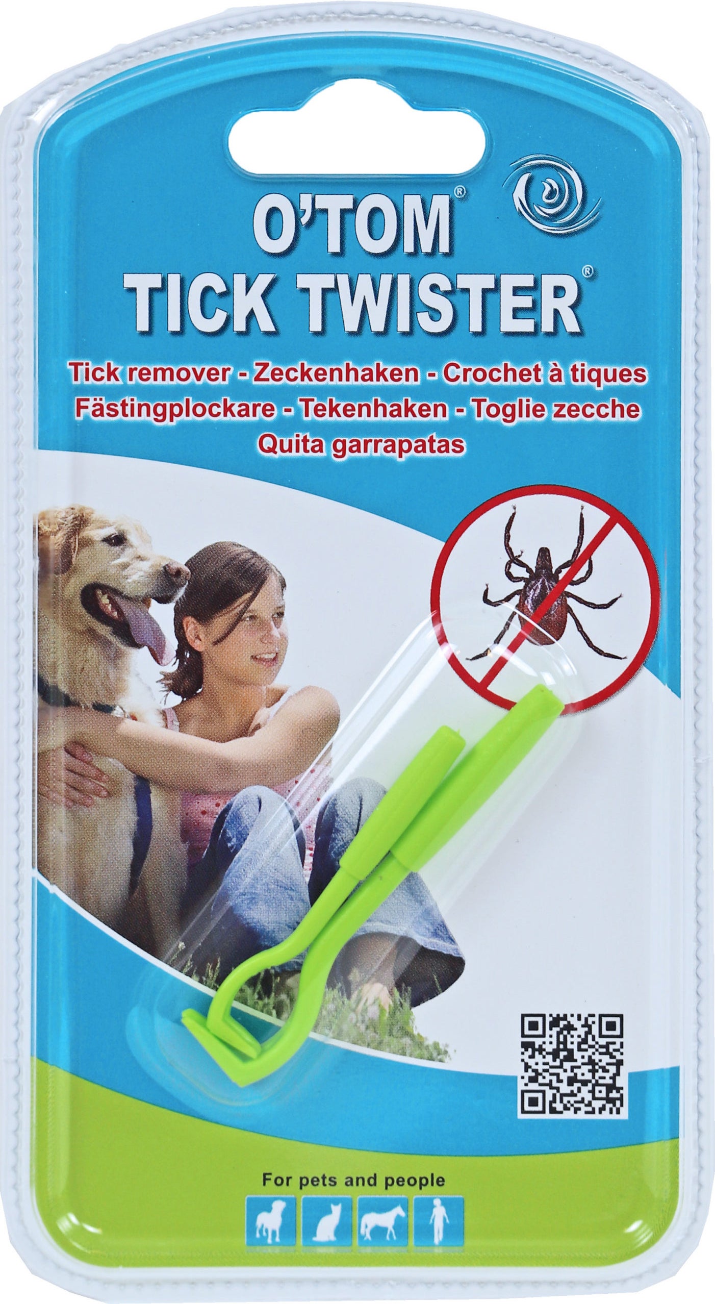 O'Tom tekenpen Tick Twister groen 2 stuks