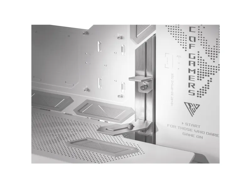 ASUS ROG Hyperion GR701 - FT gaming - udvidet ATX - sidepanel med vindue (hærdet glas) - ingen strømforsyning - hvid - USB/Lyd