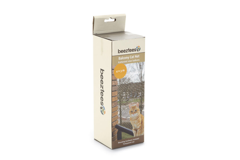 Beeztees Voor Balkon - Kattennet - Transparant - 300x400x8.4 cm