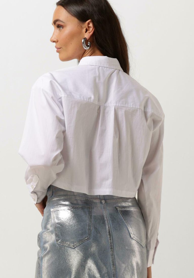 CO\\'COUTURE witte co'couture blouse cotton crisp cropped shirt