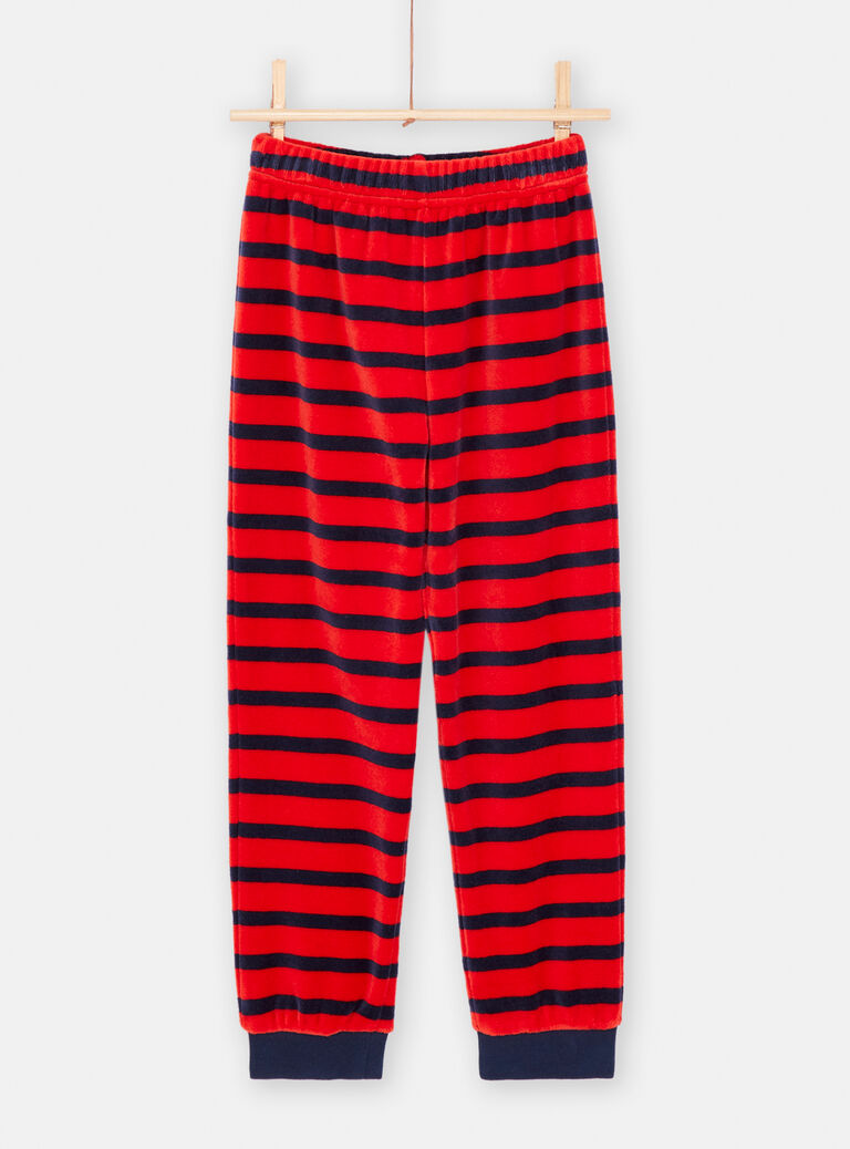 Pyjama NOEL rayé rouge pour enfant garçon