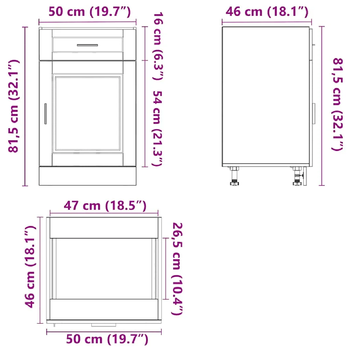 vidaXL Armoire Porto