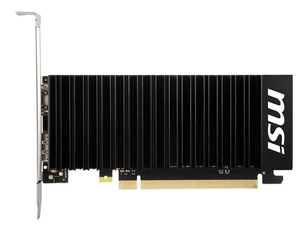 MSI GeForce GT 1030 4GHD4 LP OC - Grafikkort - GF GT 1030 - 4 GB DDR4 - PCI Express 3.0 x16 (x4 mode) lavprofil - DisplayPort, HDMI - blæserløs