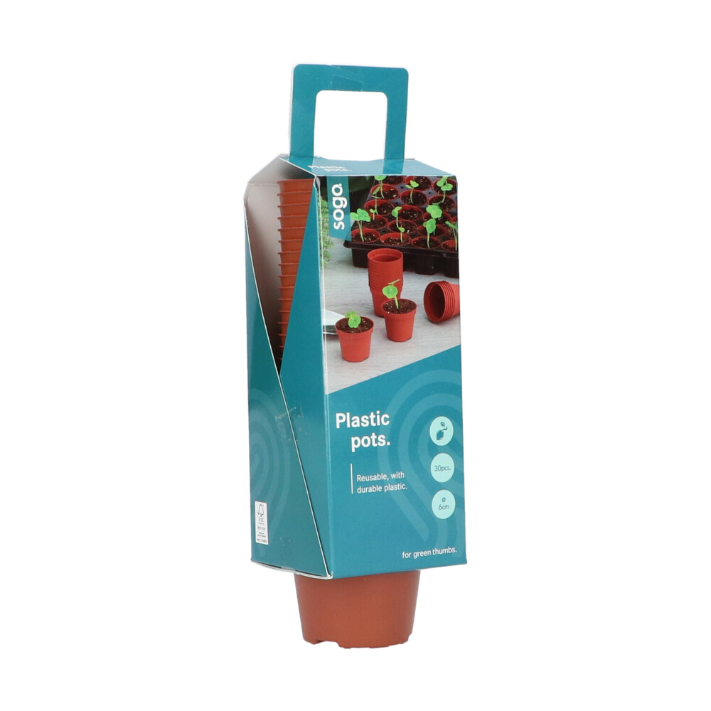 SOGO Plastic Potje Terra Kleur 6 cm30 stuks