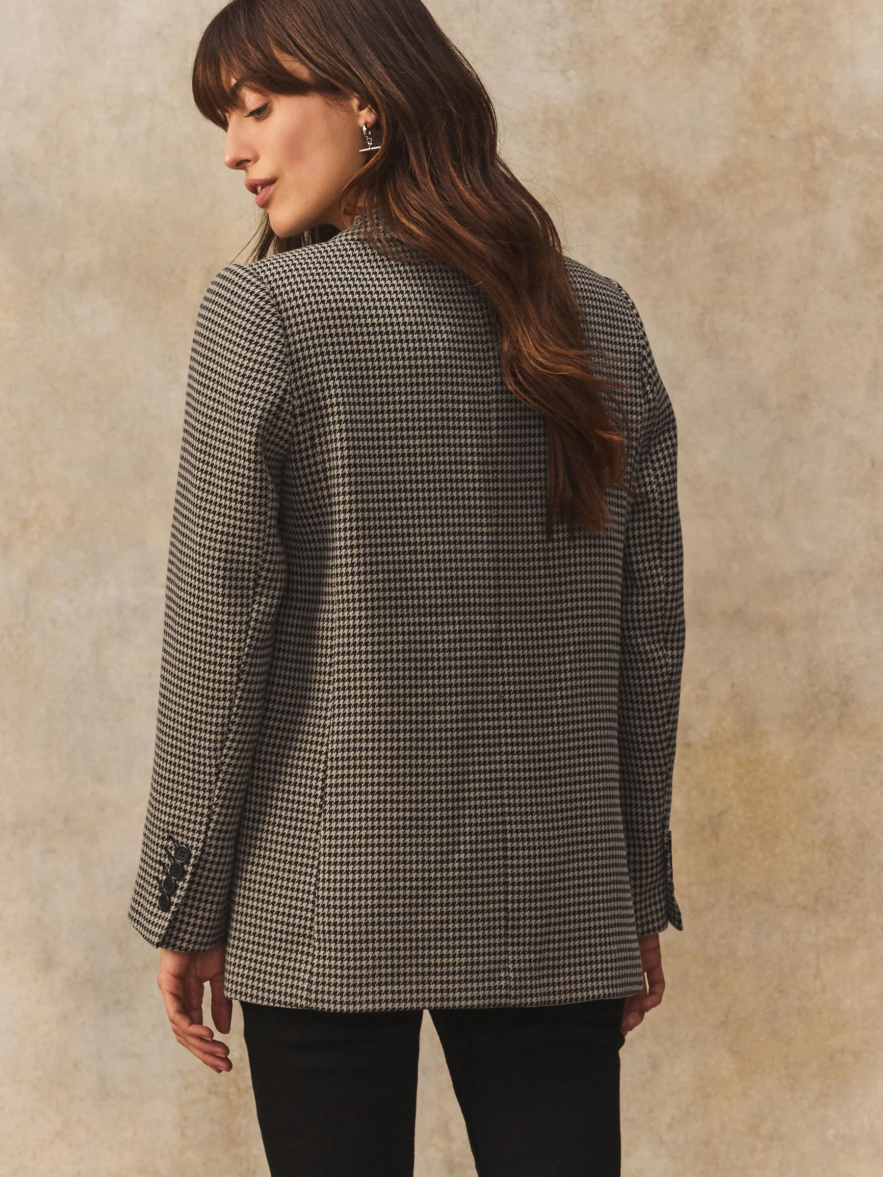 Bruin - Dogtooth Checked Single Breasted Blazer