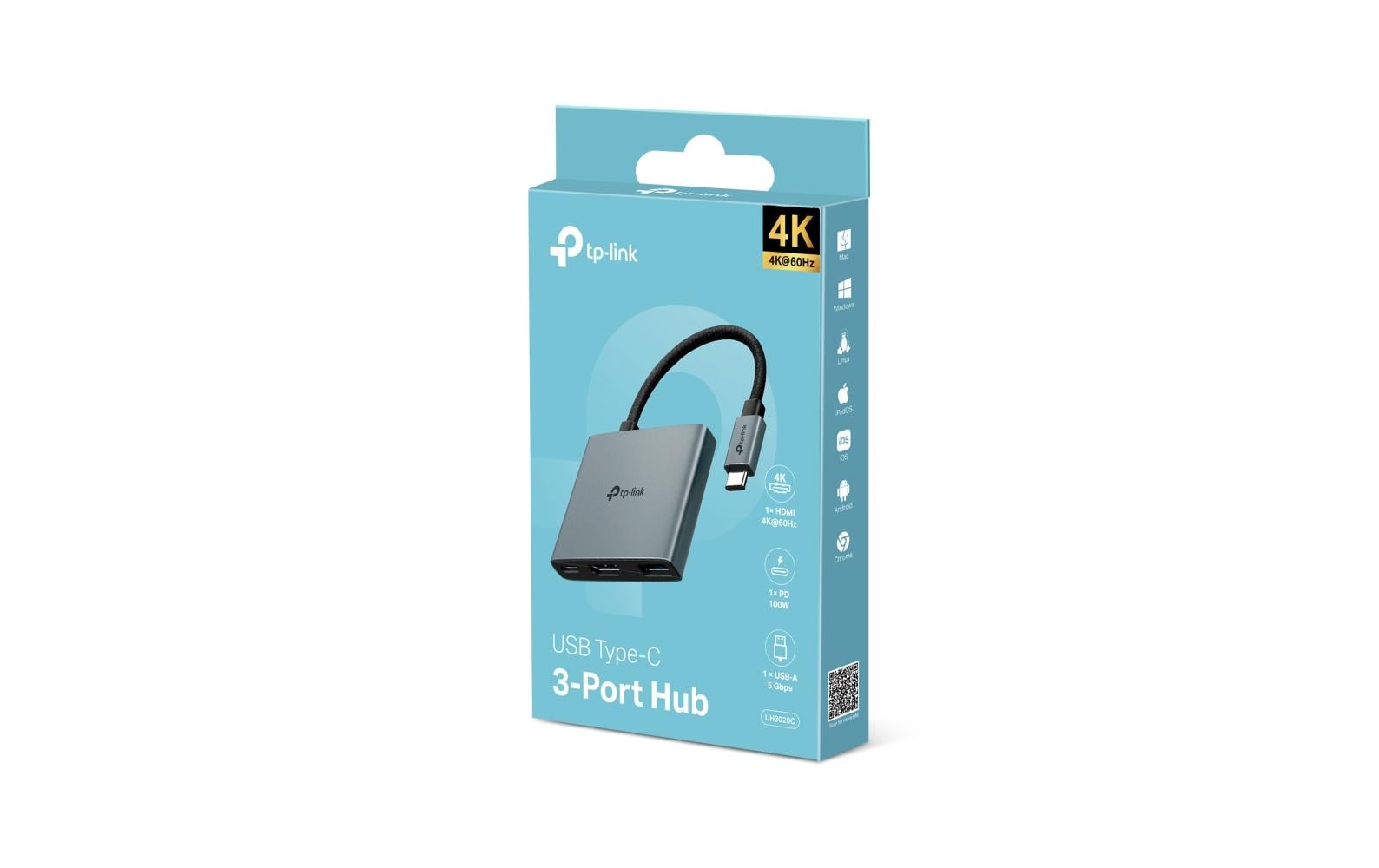 USB-Hub UH3020C3-in-1 USB-C-Hub