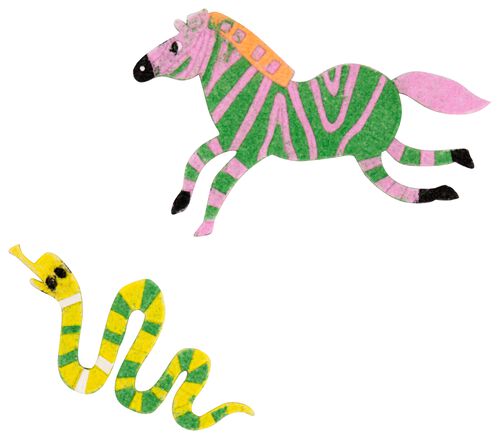 10 créations en sable aimants animaux
