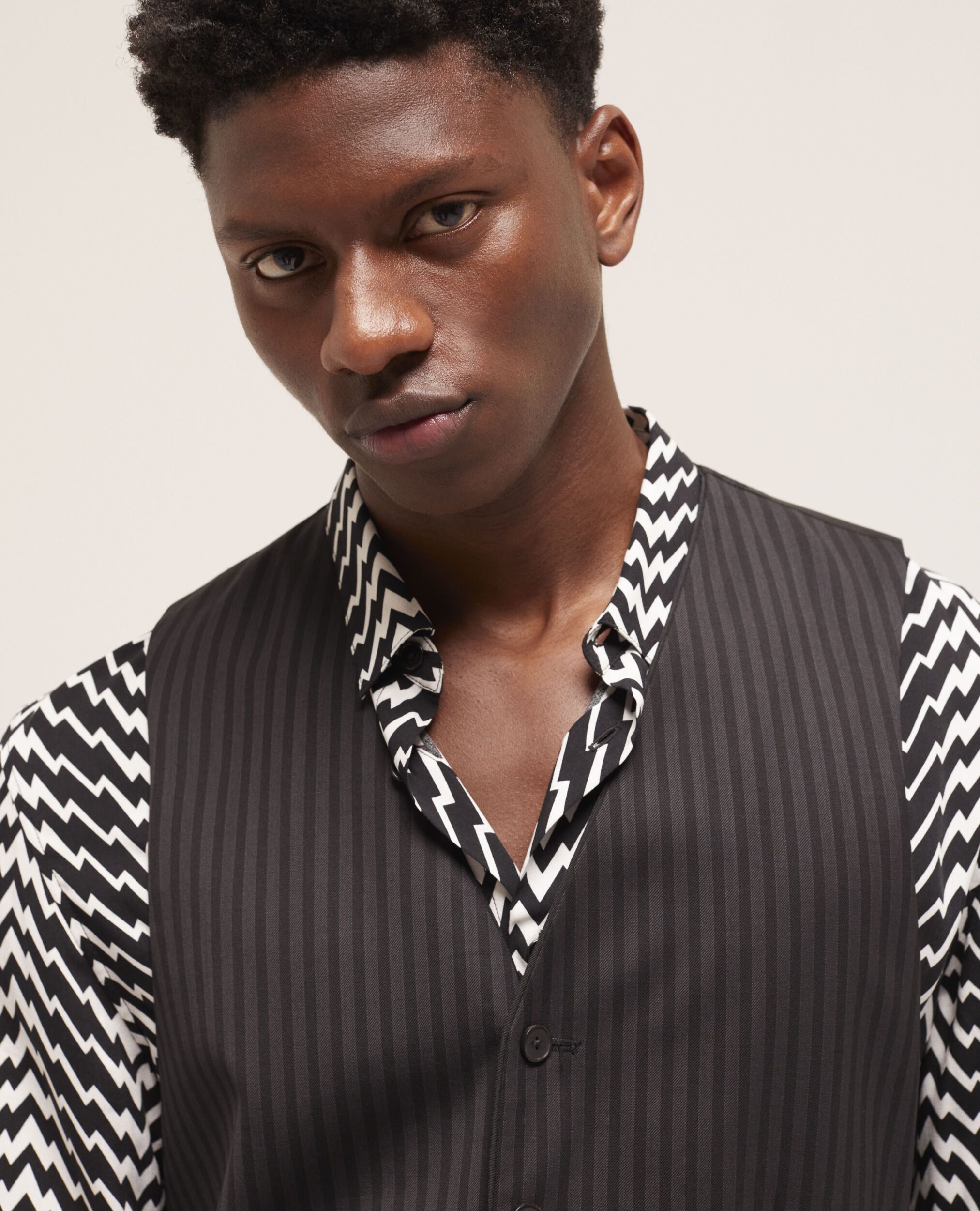Gilet de costume en laine noir